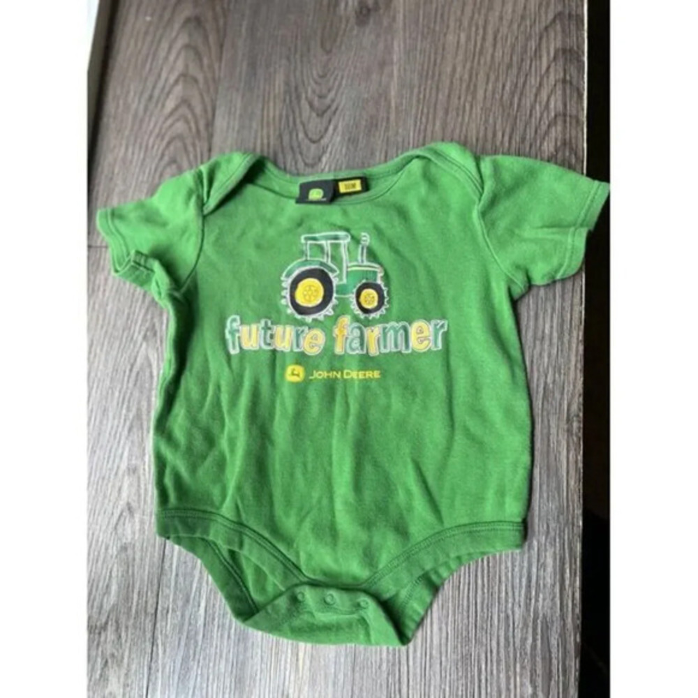 John Deere Green Future Farmer Tractor Bodysuit 18M Kids